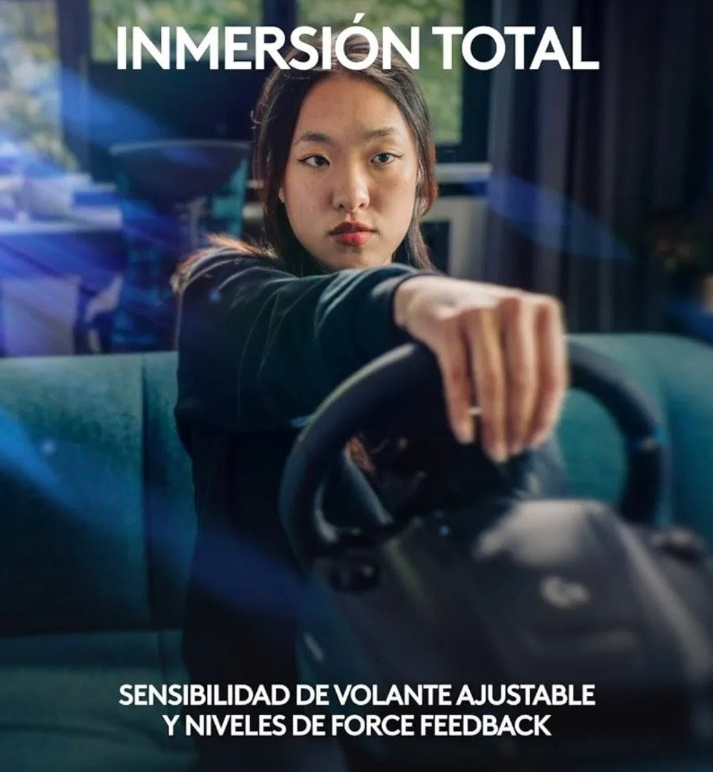 Domina la pista: Gira, derrapa y conquista con el Logitech G923 TRUEFORCE”