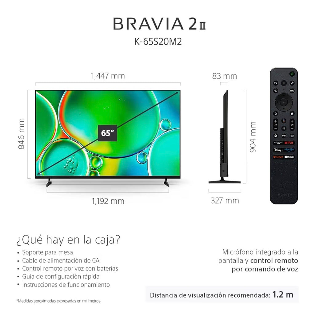 “Pantalla 65″ LED 4K HDR + Google TV — vive cada juego y película con detalle absoluto”